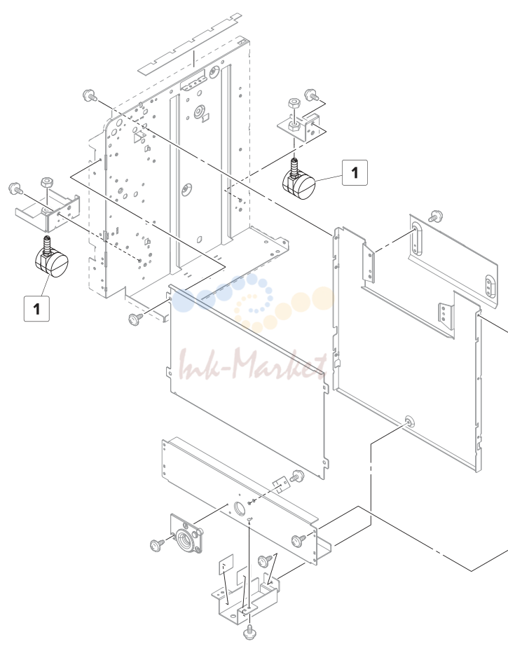 48. Assembly 55: 3000 sheet tray-Frame 1