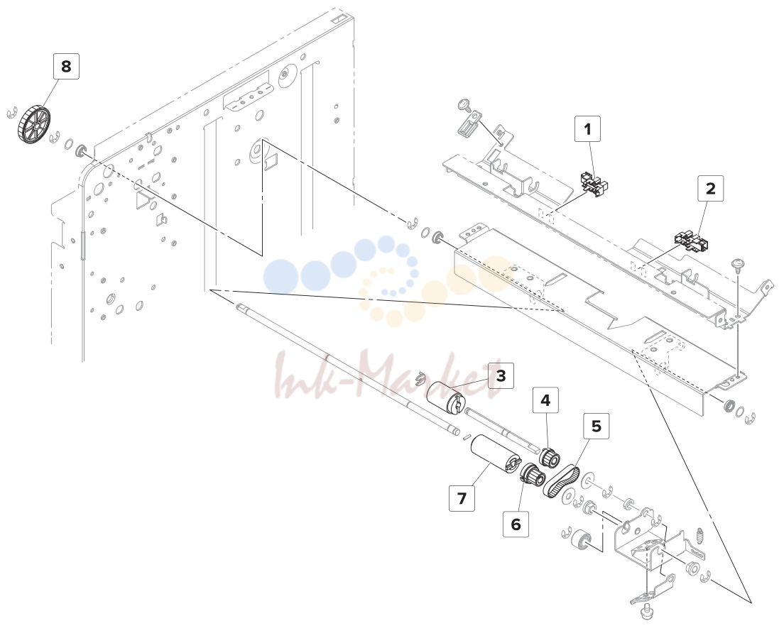 49. Assembly 59: 3000 sheet tray-Paper feed 2