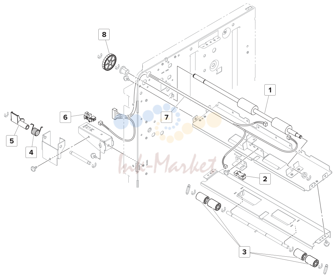 50. Assembly 60: 3000 sheet tray-Paper transport