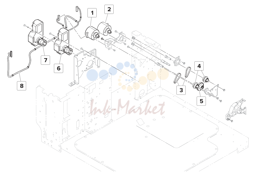 54. Assembly 66: 2500-sheet tray paper feed