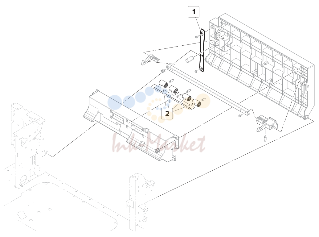 55. Assembly 67: 2500-sheet tray paper transport