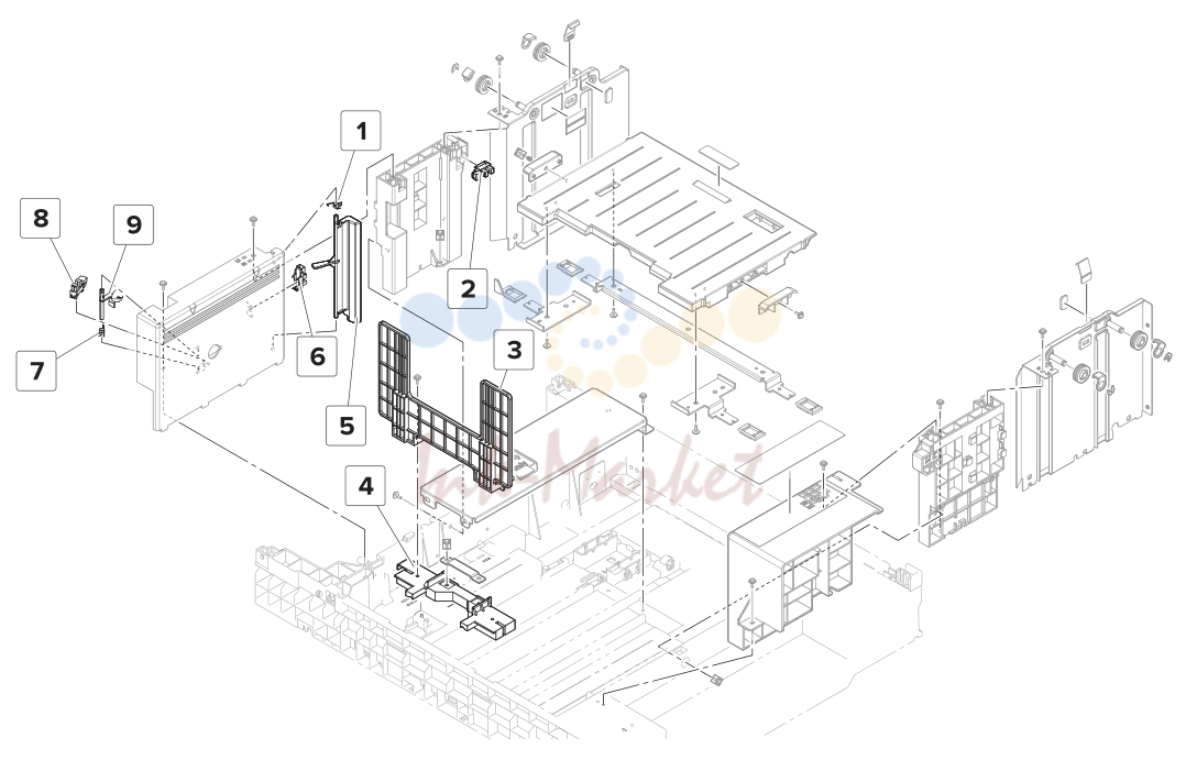58. Assembly 72: 2500-sheet tray insert 2