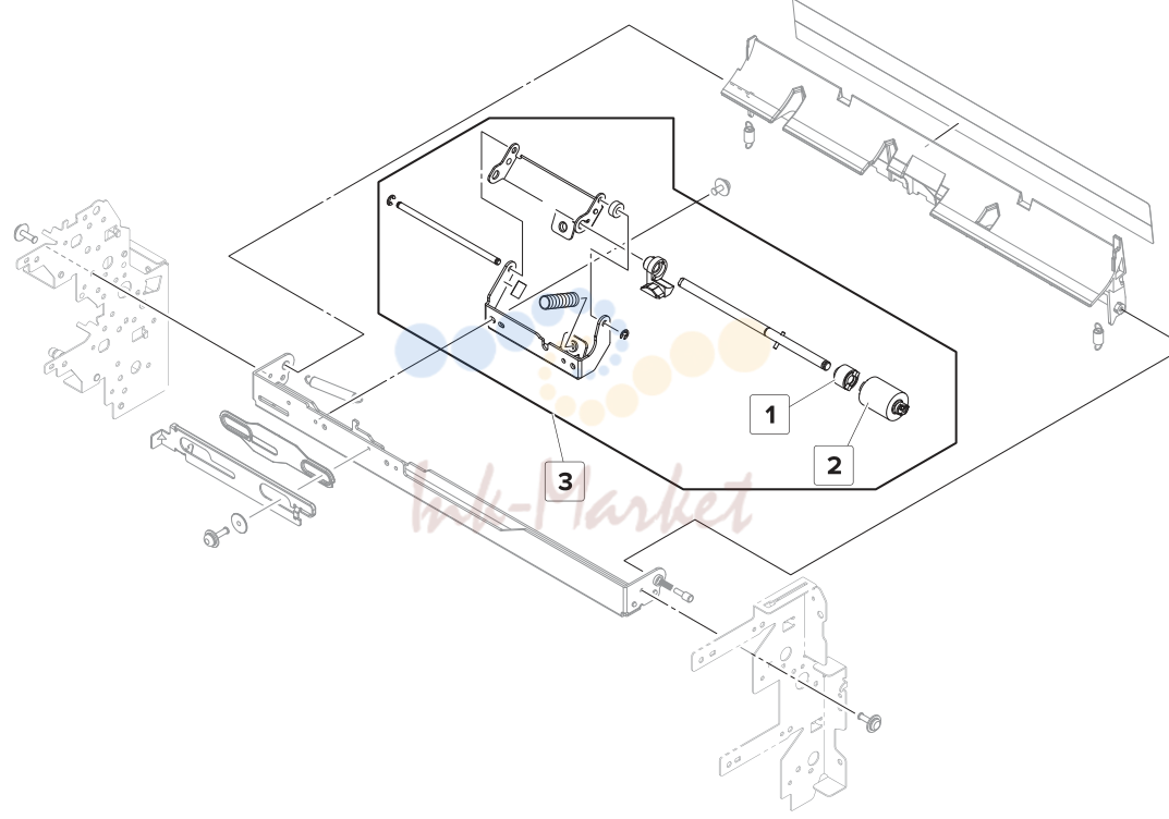 13. Assembly 15: Tray 1 separator
