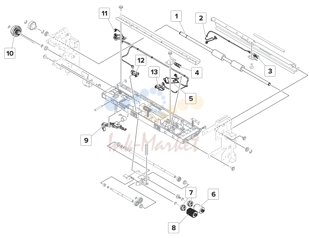 14. Assembly 16: Tray 2 feed