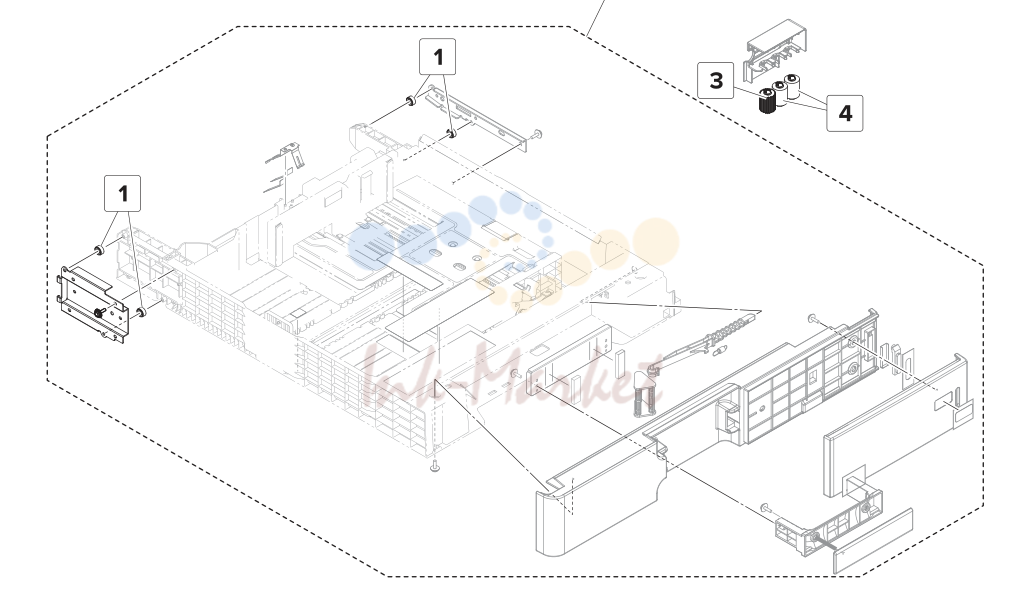 18. Assembly 20: Tray insert 1