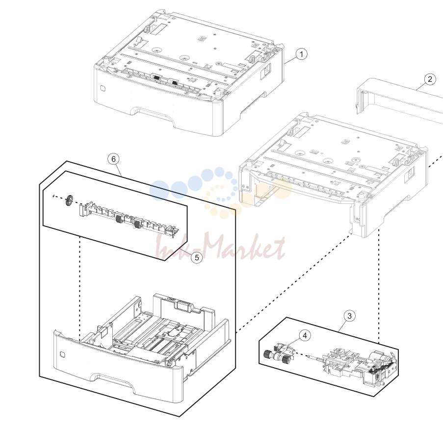 6. Assembly 7: Option trays