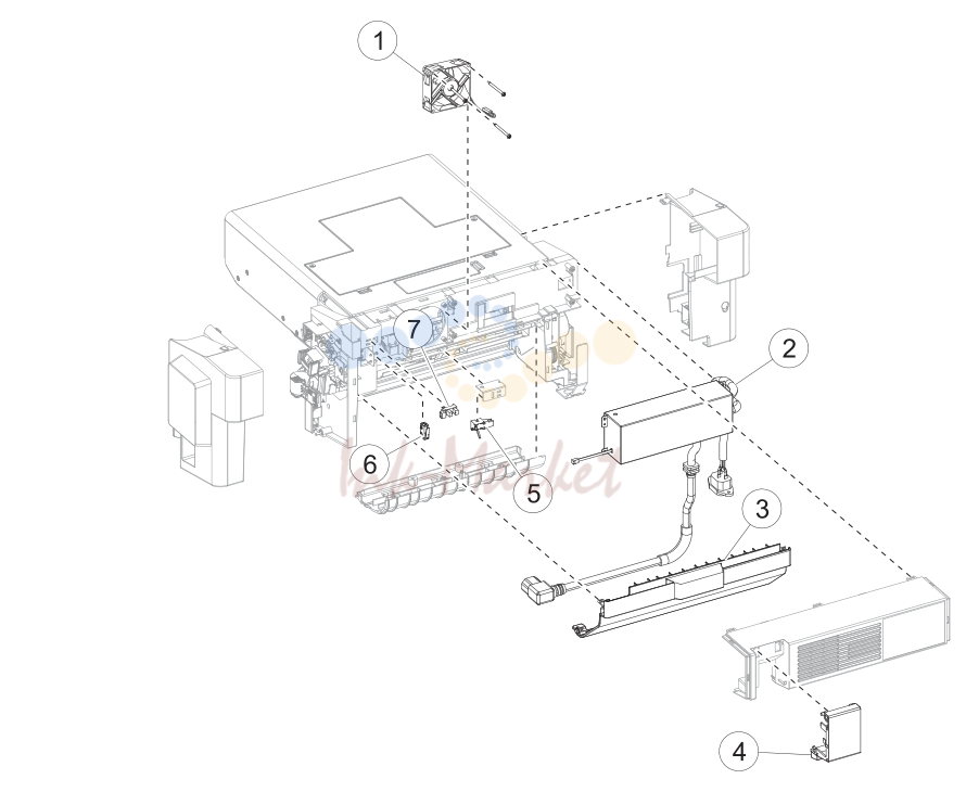 9. Assembly 11: Staple finisher (rear)