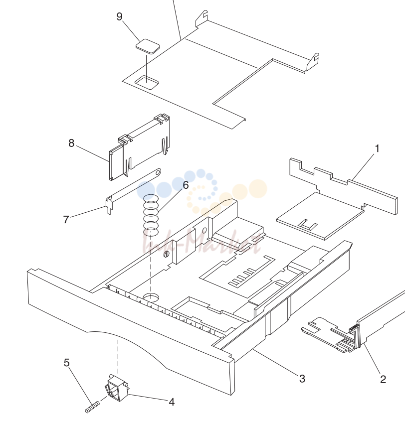 12. Assembly 13: 250-Sheet Tray