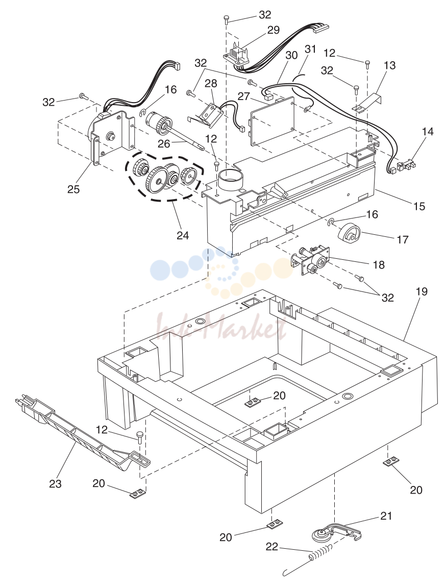 14. Assembly 14: 500-Sheet Tray (continued)