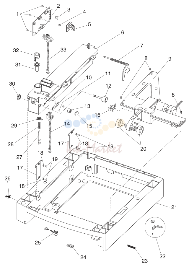24. Assembly 15: 250-Sheet Tray (continued)