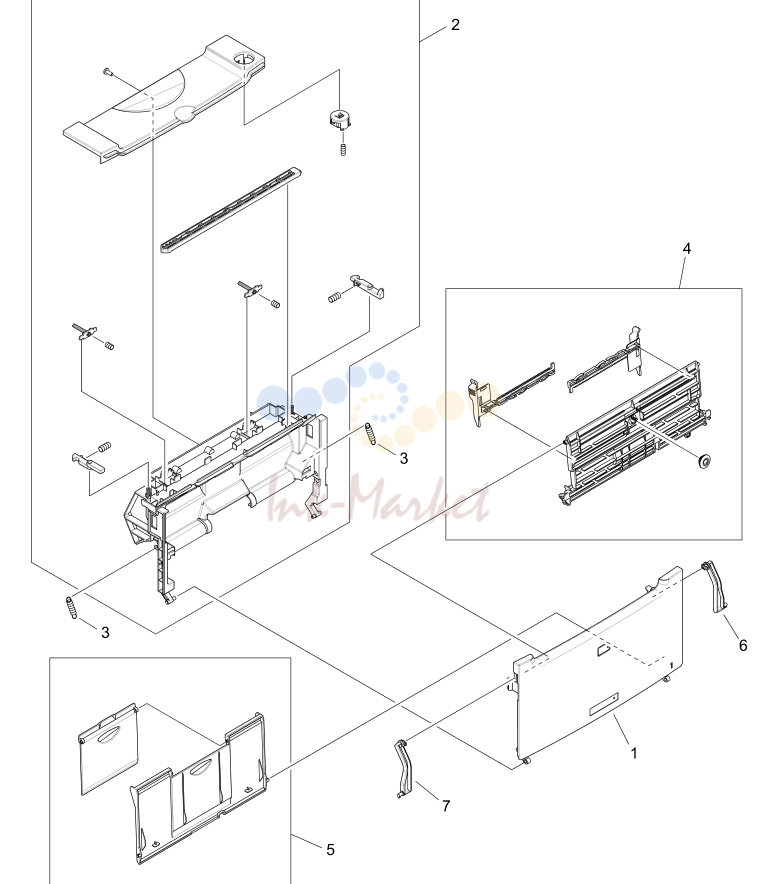 2. Figure 8-4 Cartridge-door assembly