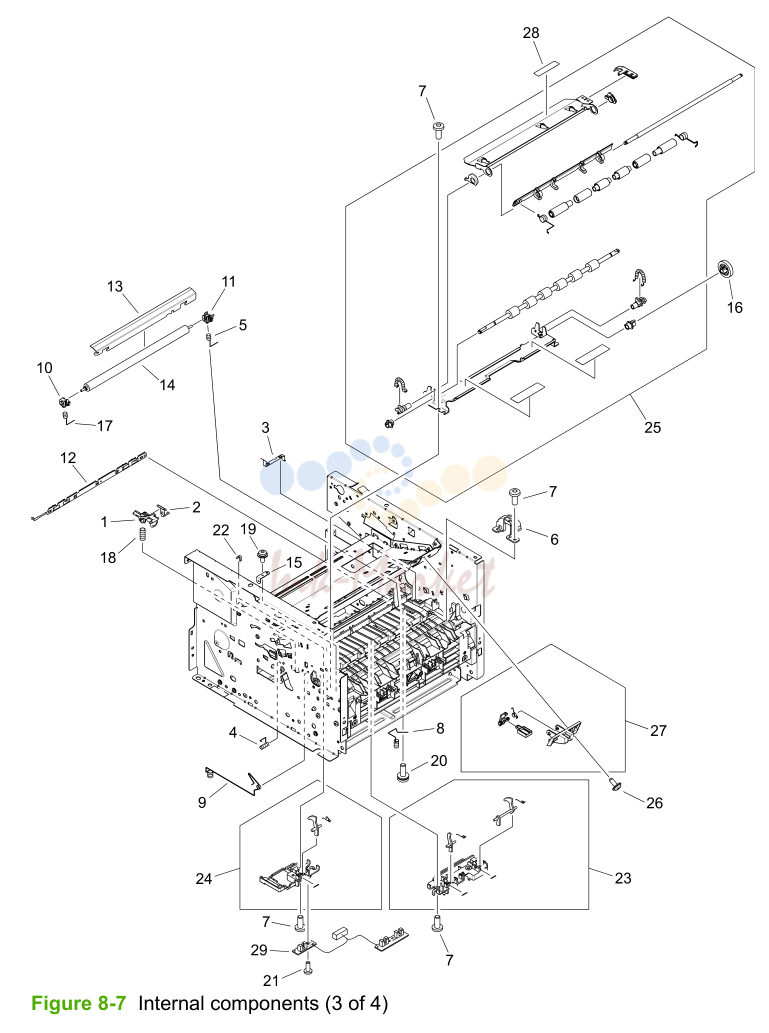 5. Figure 8-7 Internal components (3 of 4)
