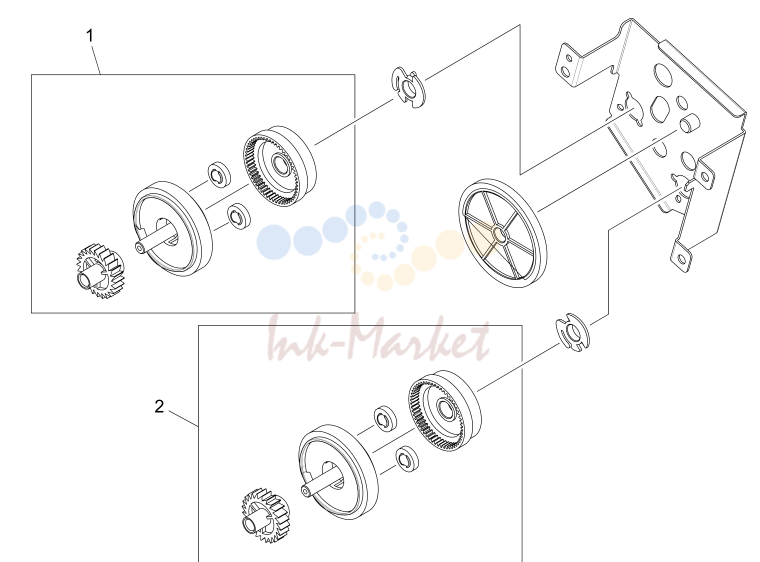 8. Figure 8-12 Duplexing drive assembly