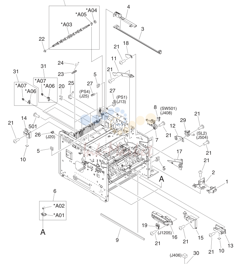 7. Figure 7-7 Internal components (6 of 6)