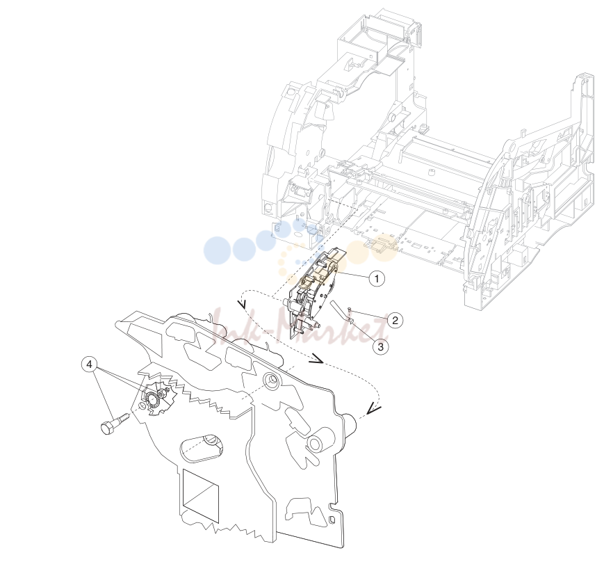 6. Assembly 9: Paper feed-alignment