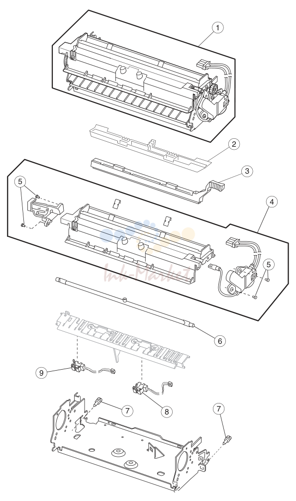 10. Assembly 13: Hot roll fuser