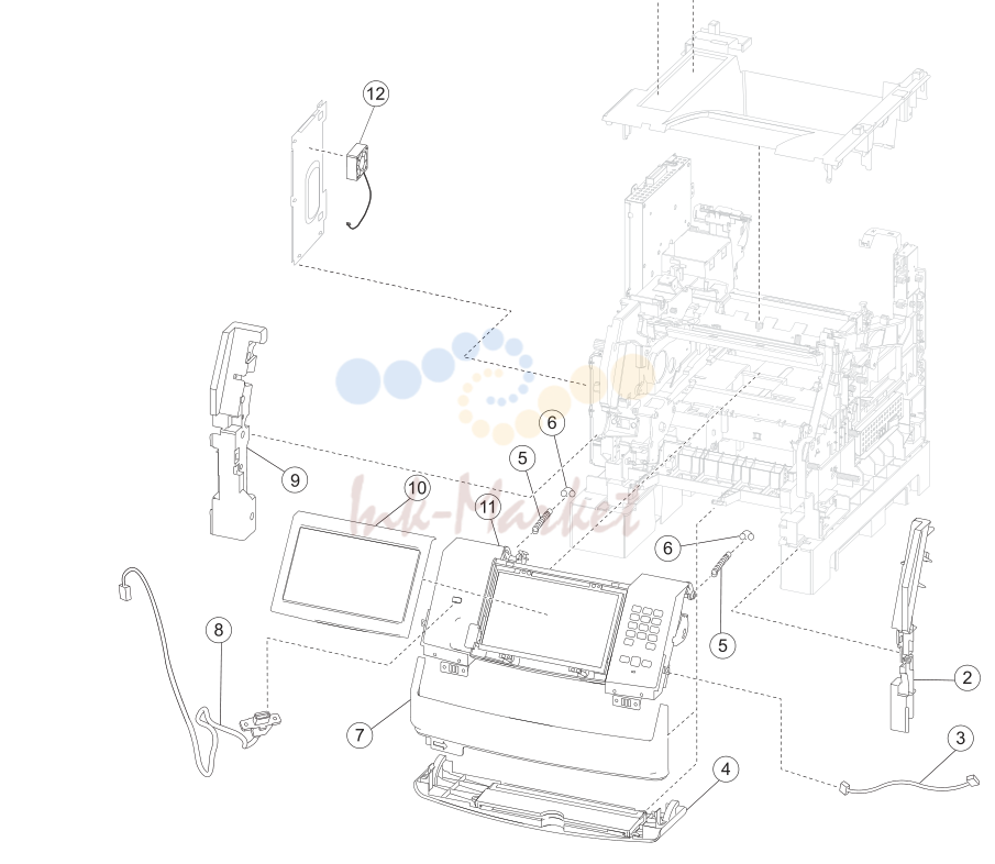 3. Assembly 3: T656dne Operator panel, MPF and smart card