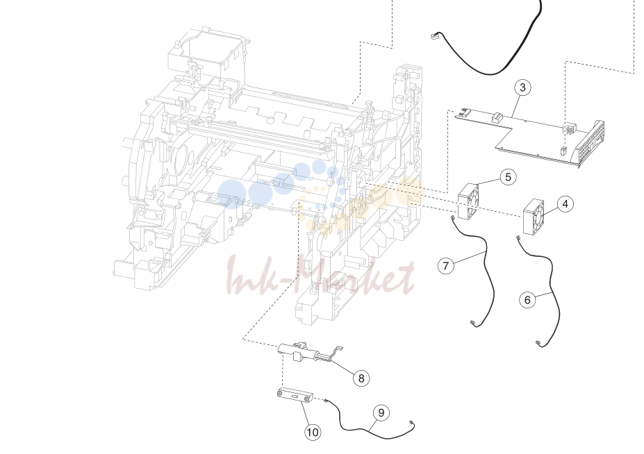 8. Assembly 8: LVPS, fuser and electrical cables 1