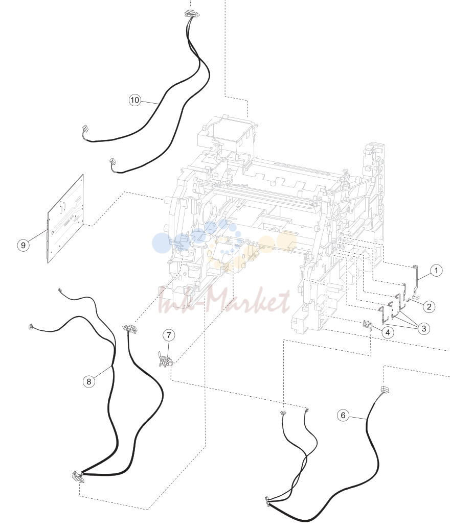 9. Assembly 9: HVPS, system card, and electrical cables 2