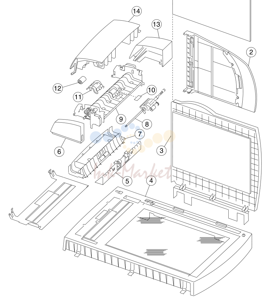 12. Assembly 11: Scanner top