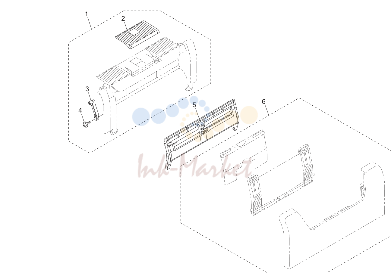 Подача бумаги tray секция (P10)
