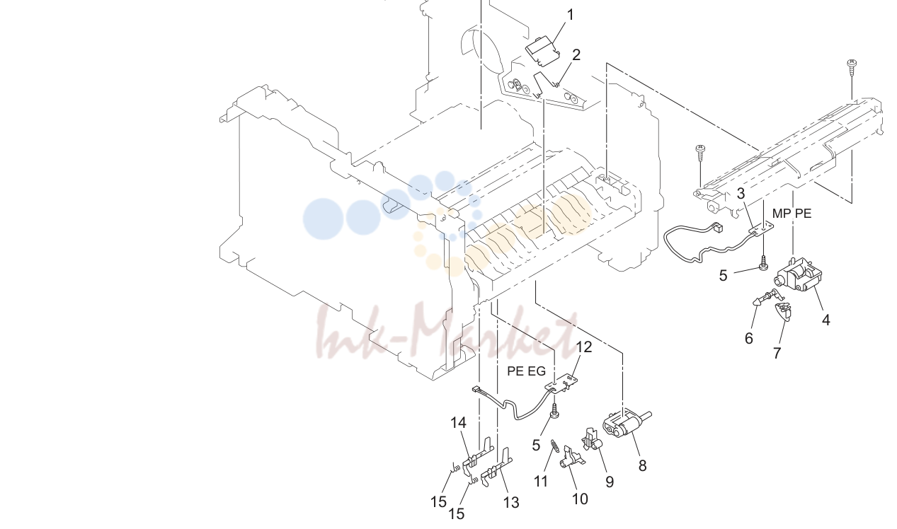 Подача бумаги tray секция (P11)