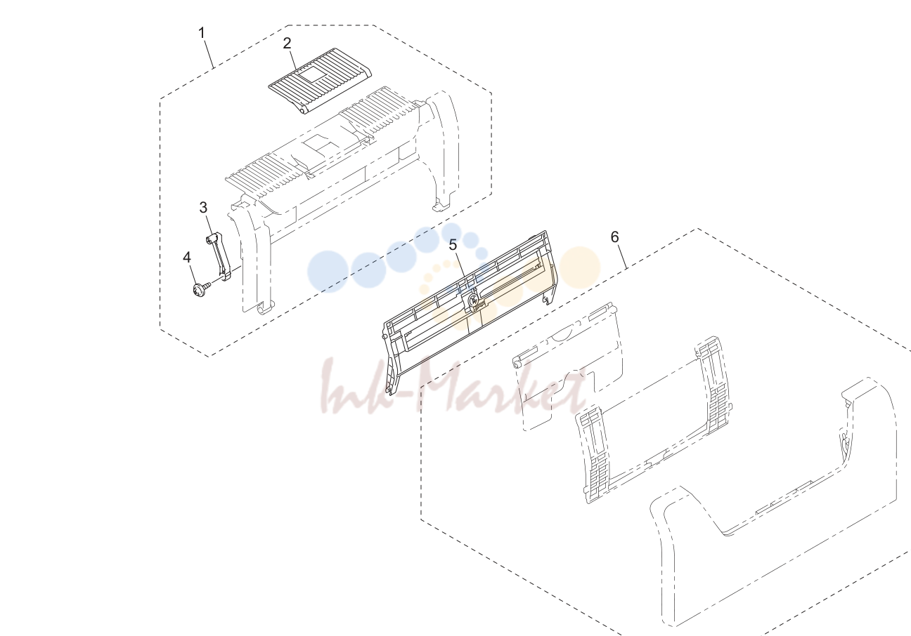 Подача бумаги tray секция (P6)