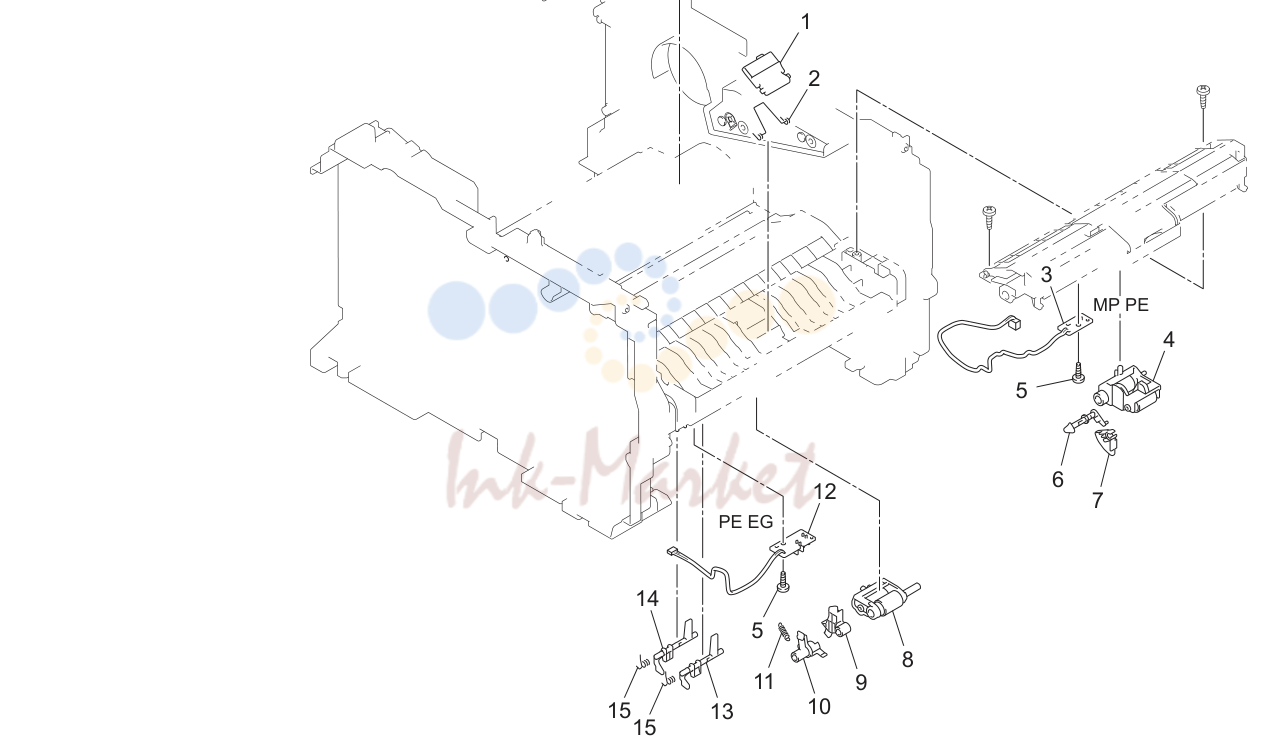 Подача бумаги tray секция (P7)