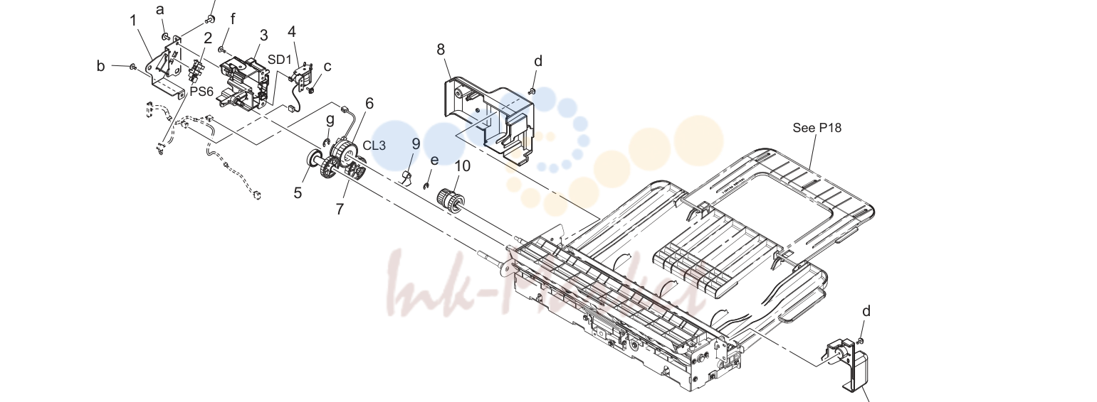 Manual feed tray (P17)