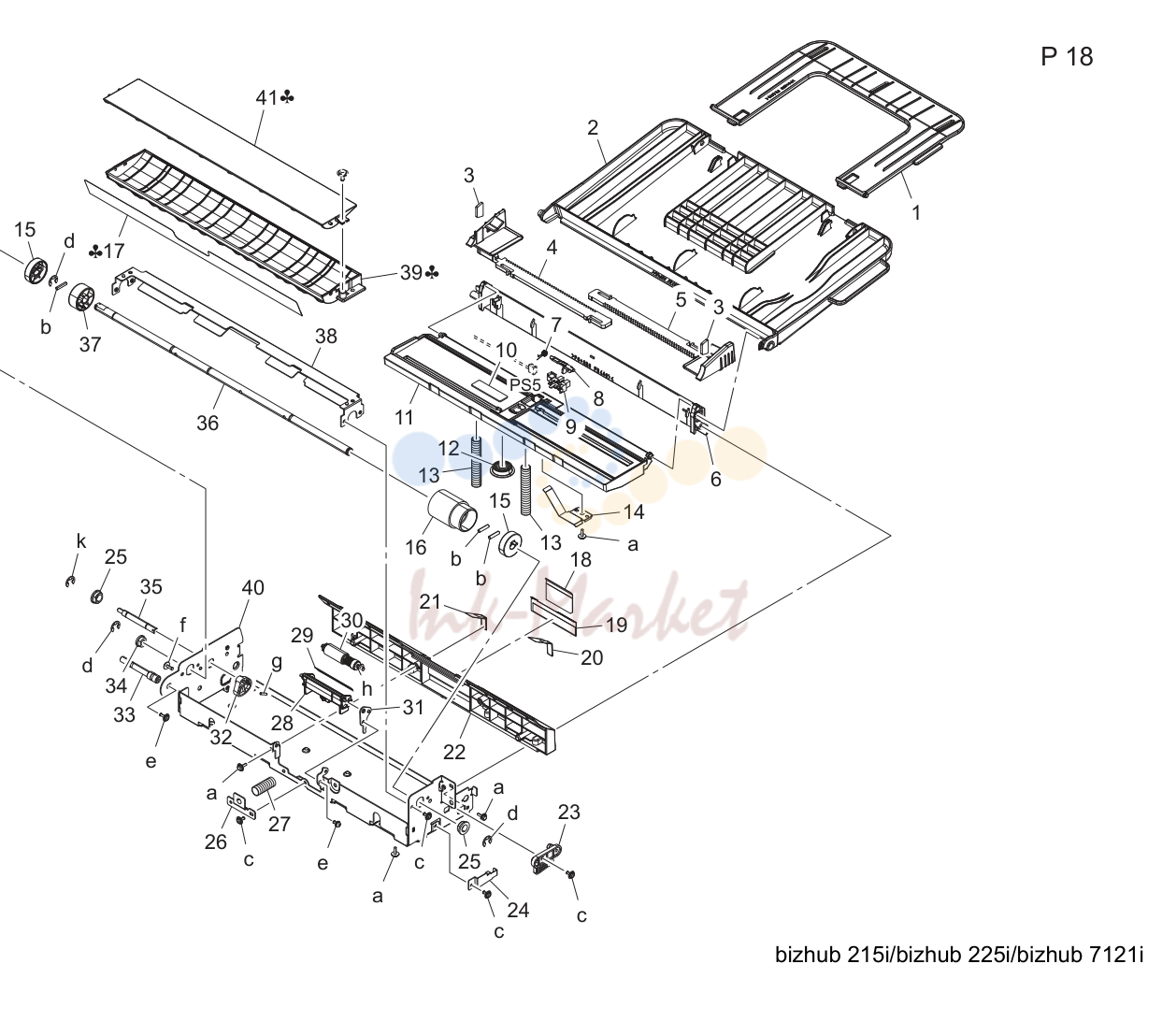 Manual feed tray (P18)