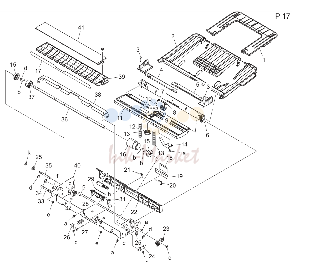 Manual feed tray (P17)