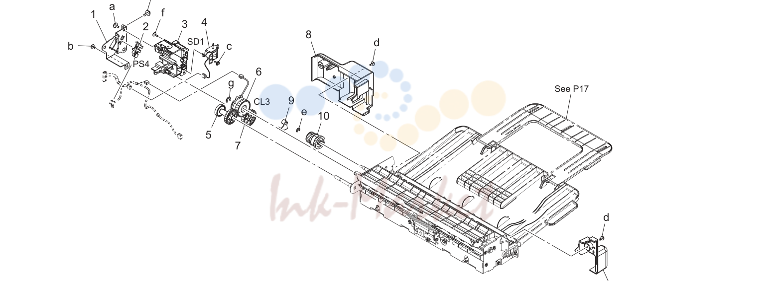 Manual feed tray (P18)