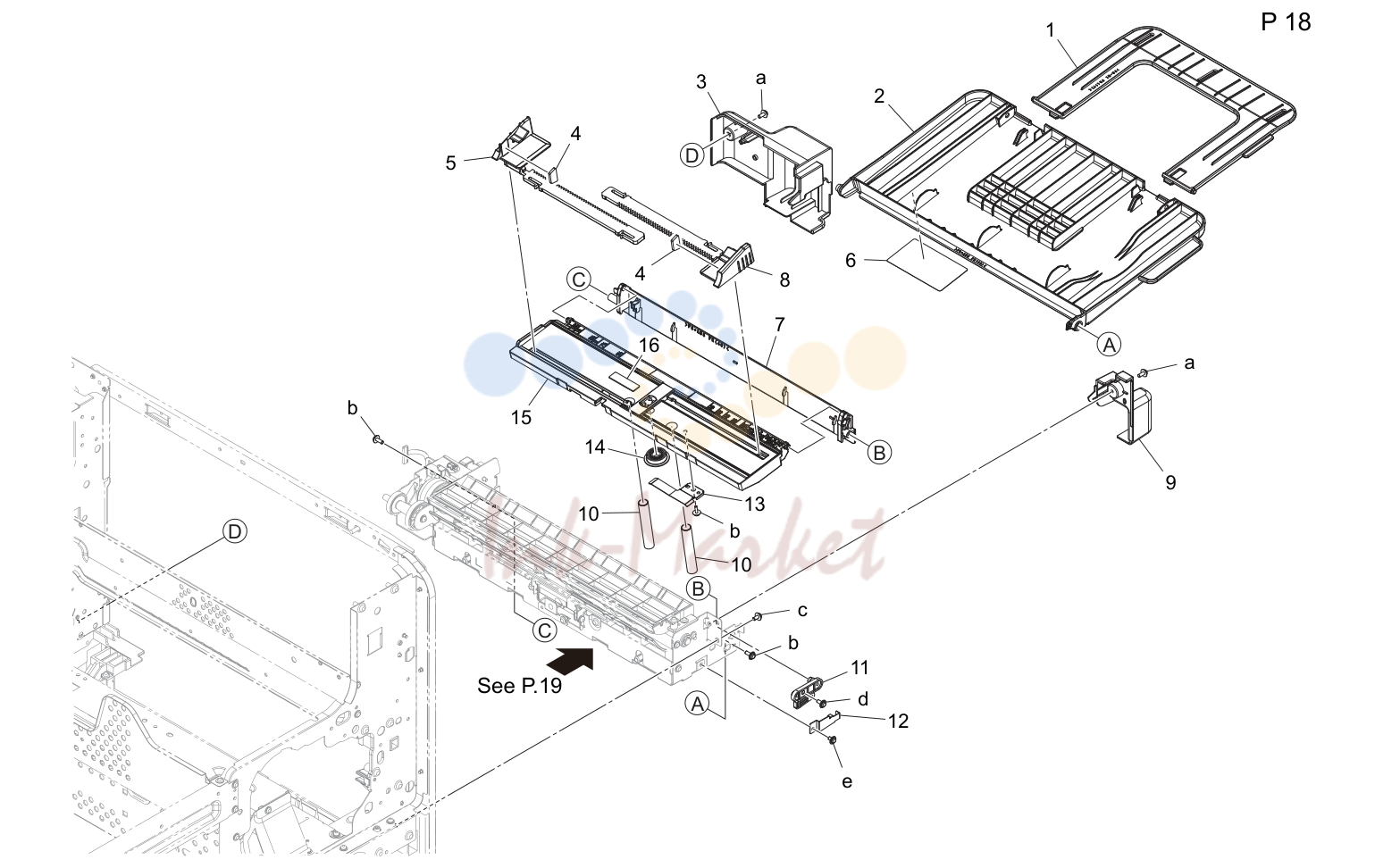 Multiple bypass tray секция (P18)
