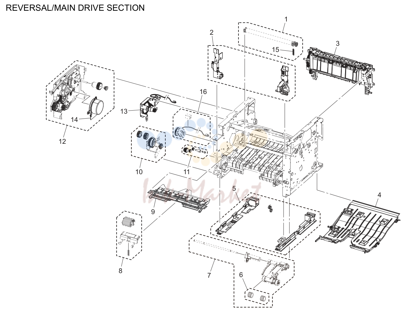 Reversal/main drive секция (P6)