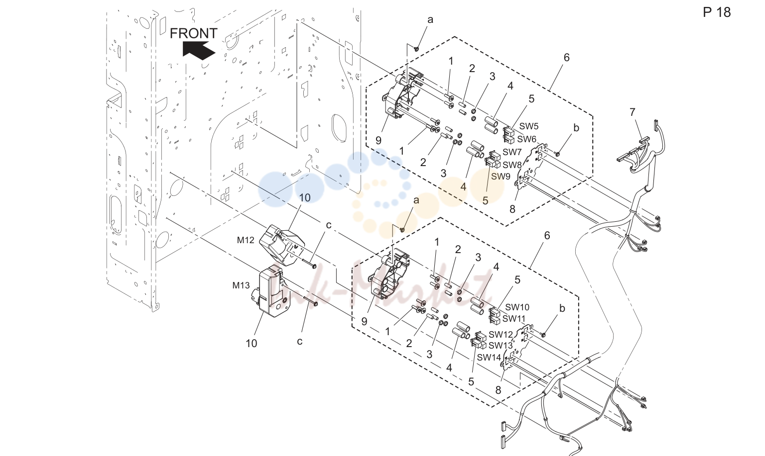 Paper size detection секция (P18)