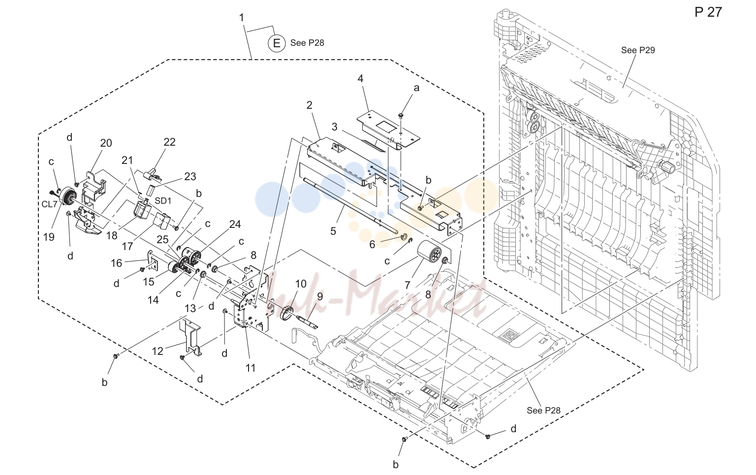 27. Bypass tray секция (P27)