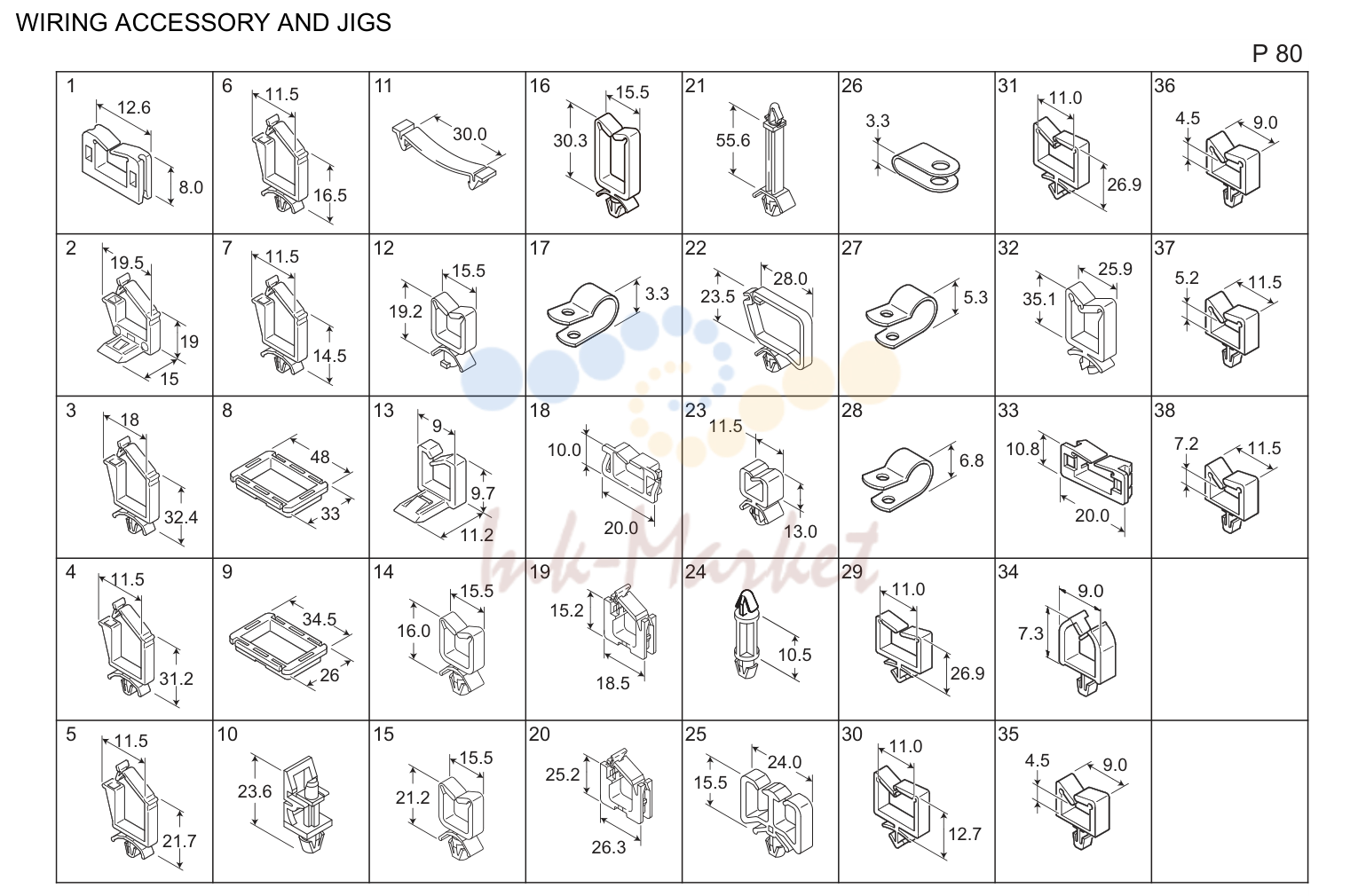 Wiring accessory and jigs (P80)