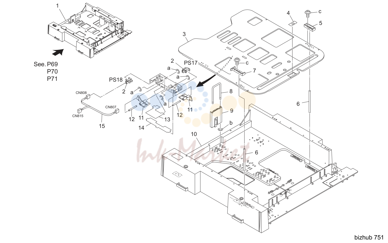 500 sheet tray (P69)