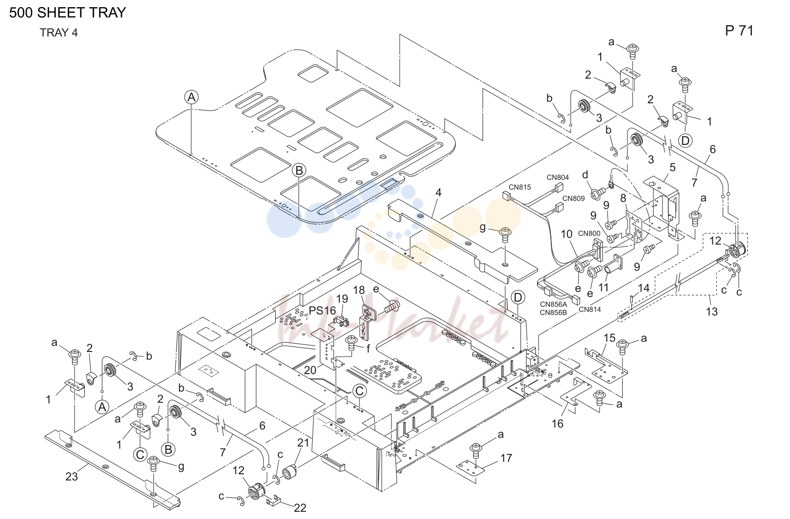 500 sheet tray (P71)