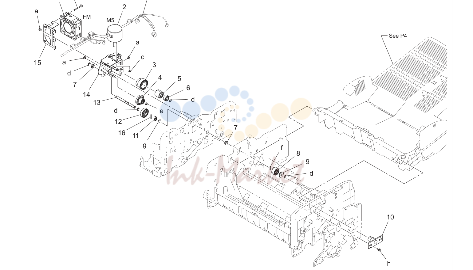 Adf подача бумаги tray секция (P3)