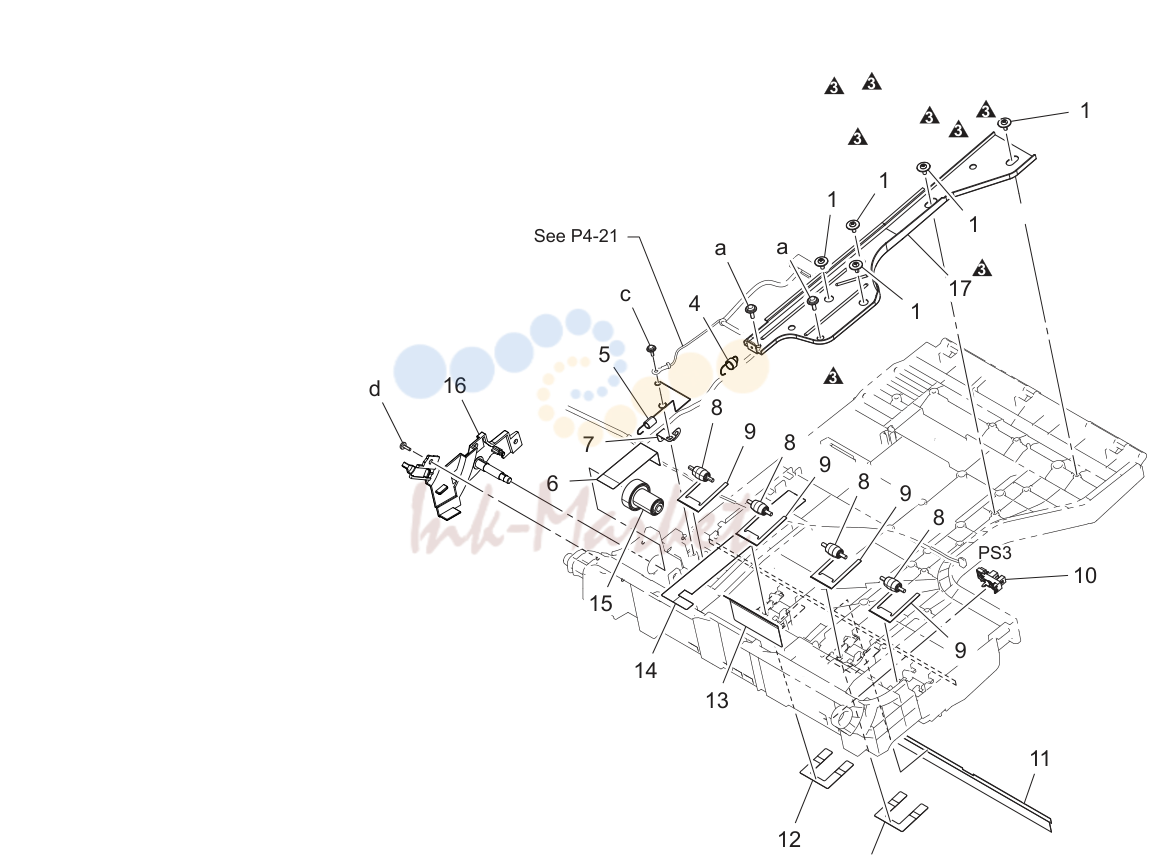 Adf подача бумаги tray секция (P5)