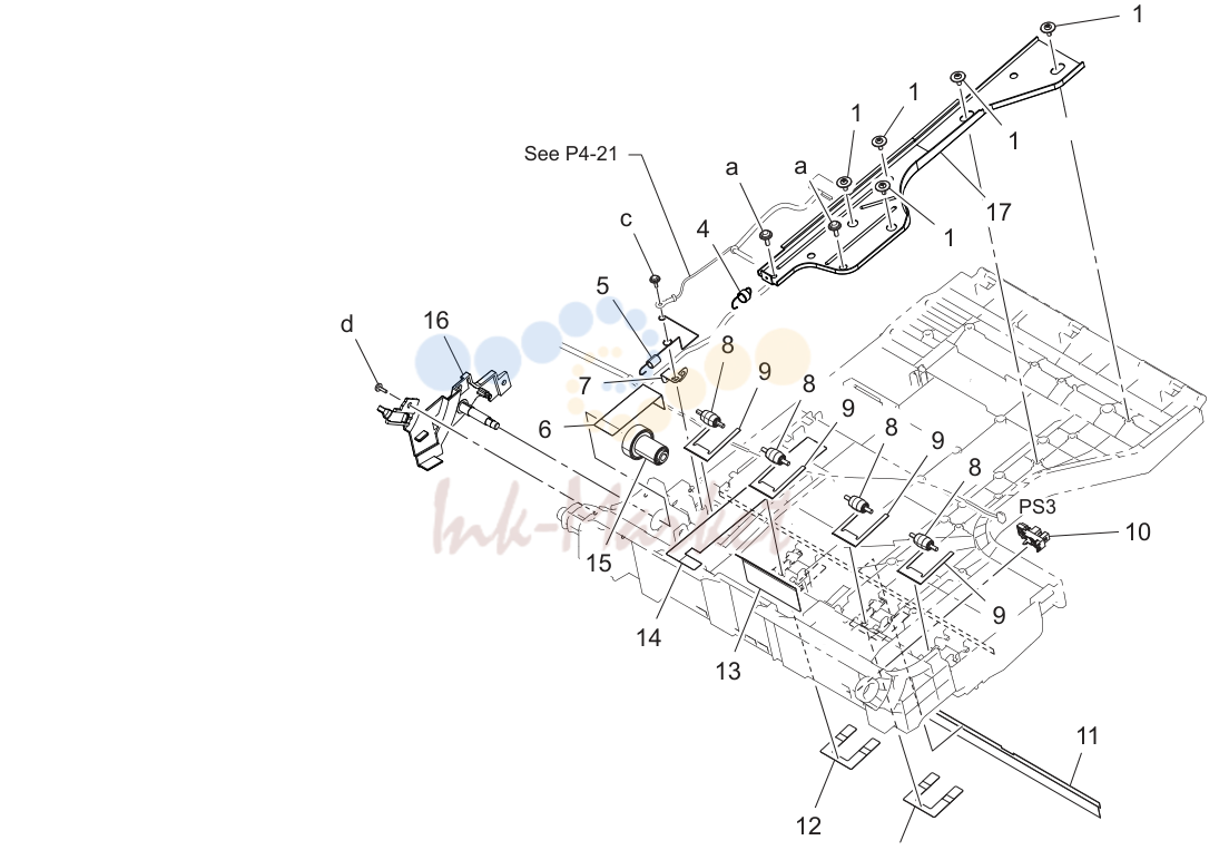 Adf подача бумаги tray секция (P5)