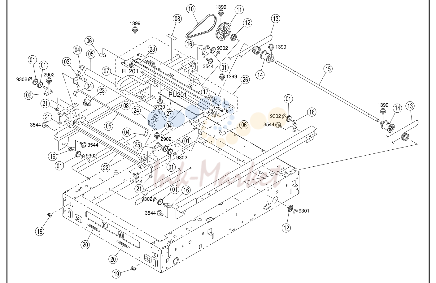 6. 5 SCANNER DRIVE SECTION(B) C350/CF2203/8022 9