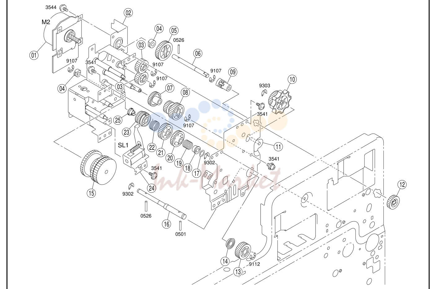 20. 19 FUSING DRIVE SECTION(A) C350/CF2203/8022 37