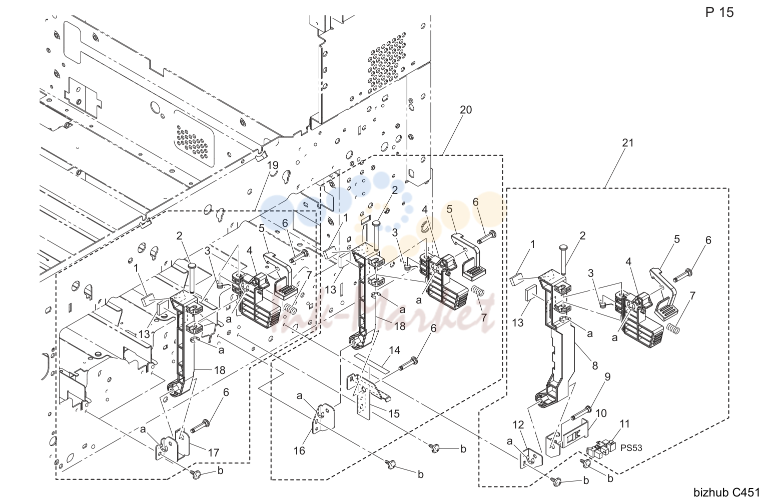 17. I/U LOCK LEVER