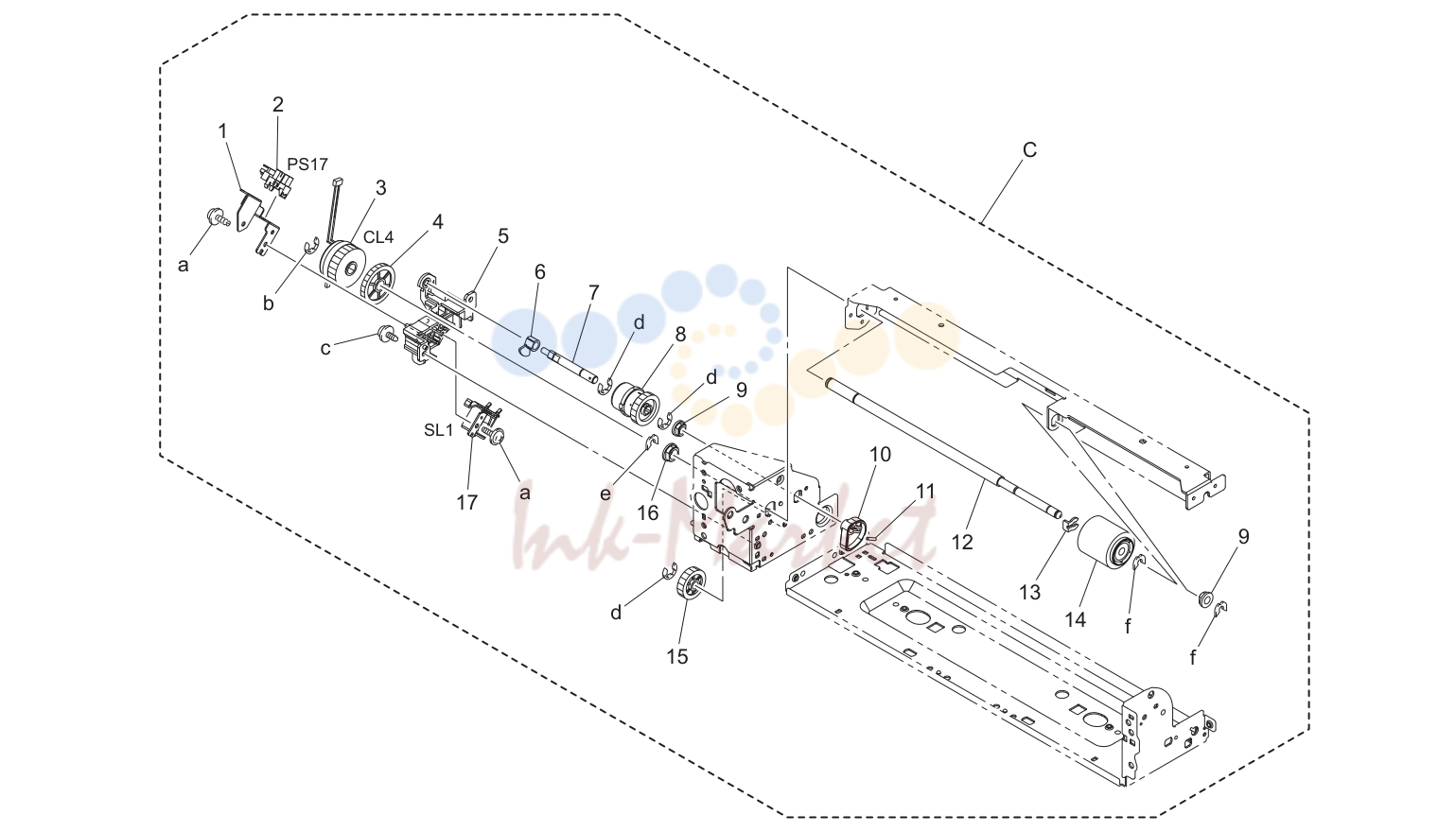 Manual feed tray узел (P33)