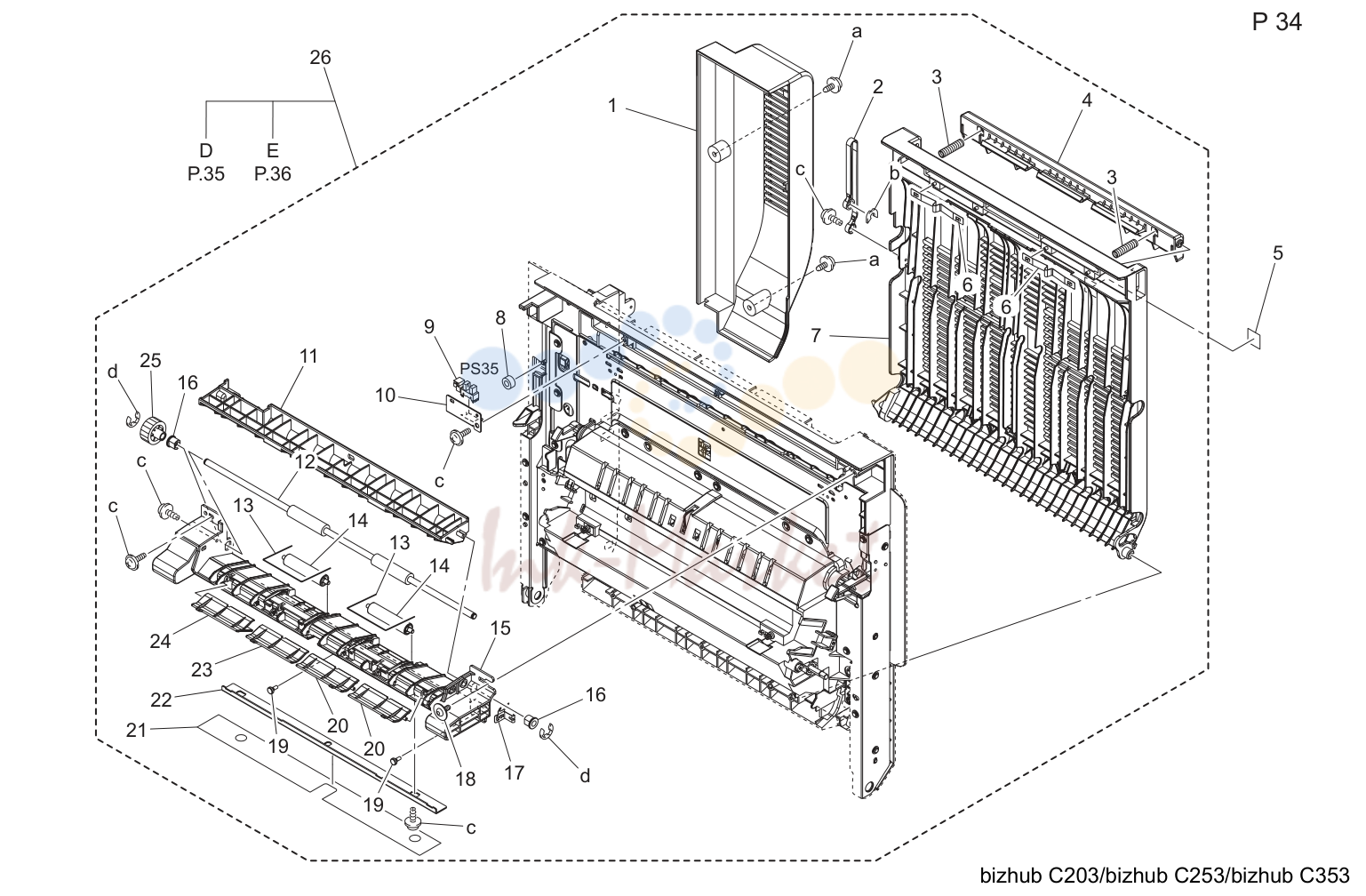 Adu/vertical conveyance секция (P34)