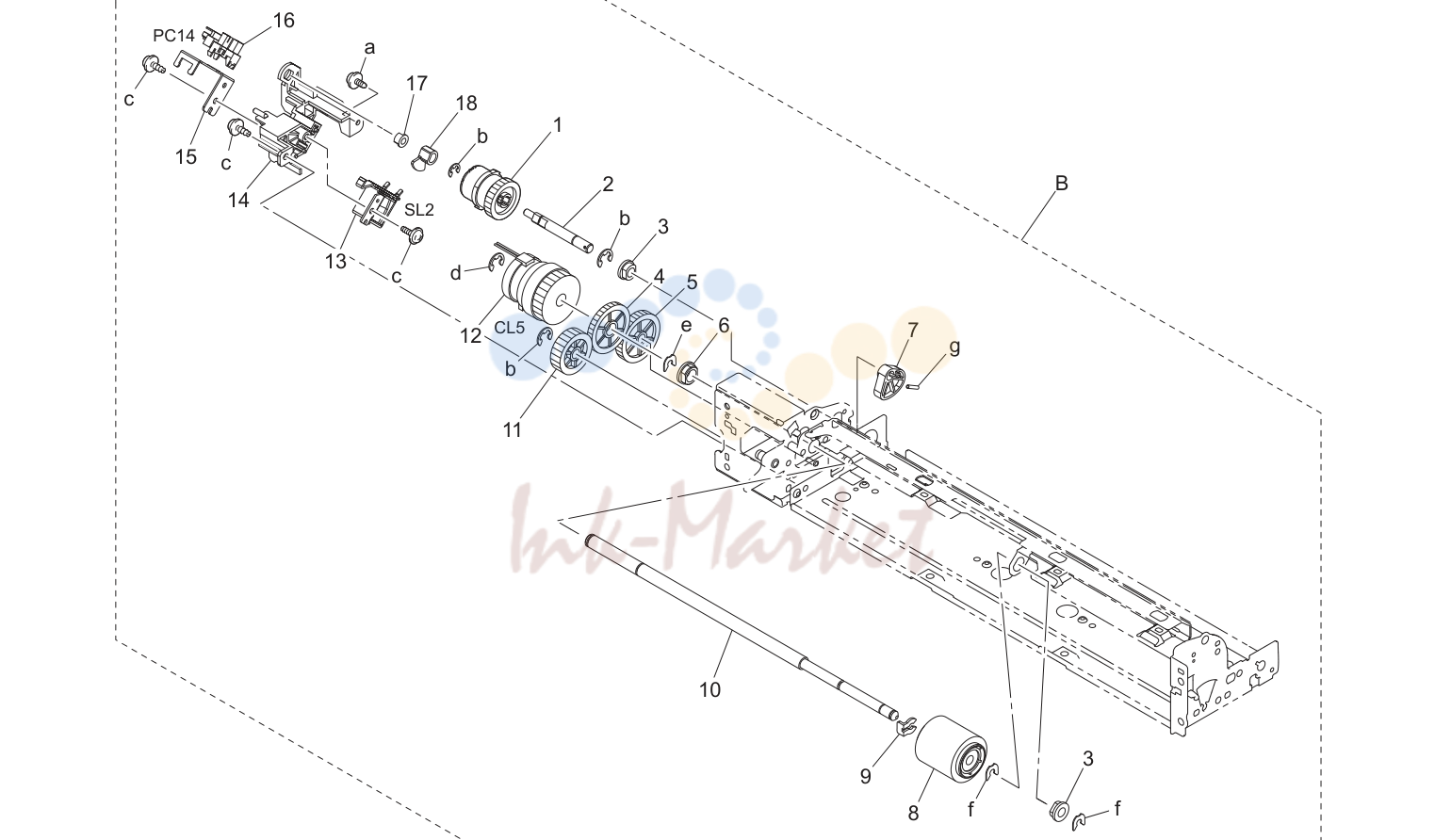 Manual feed секция (P14)