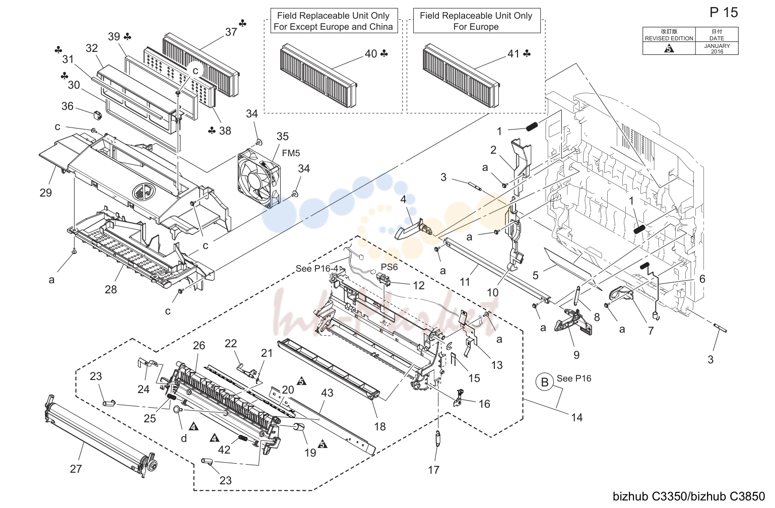 Vertical conveyance секция (P15)