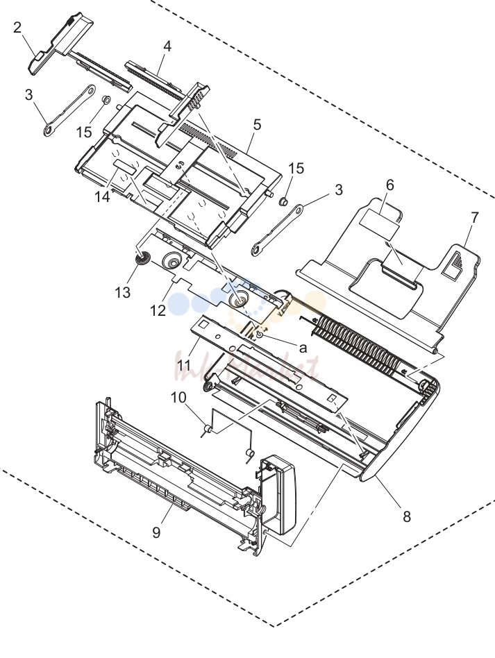 Подача бумаги секция (manual tray) (P16)